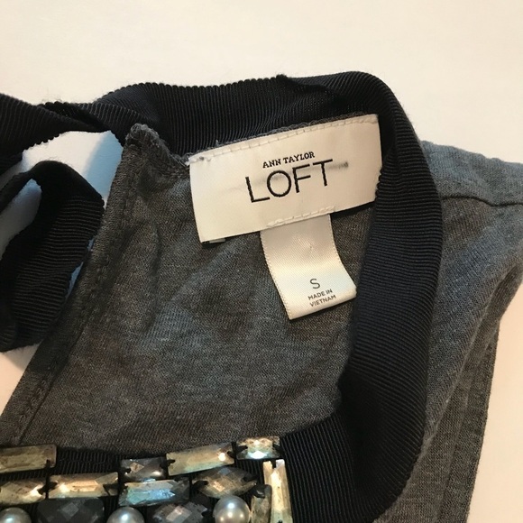 Loft gray knit sleeveless knit dress size small - Picture 7 of 8